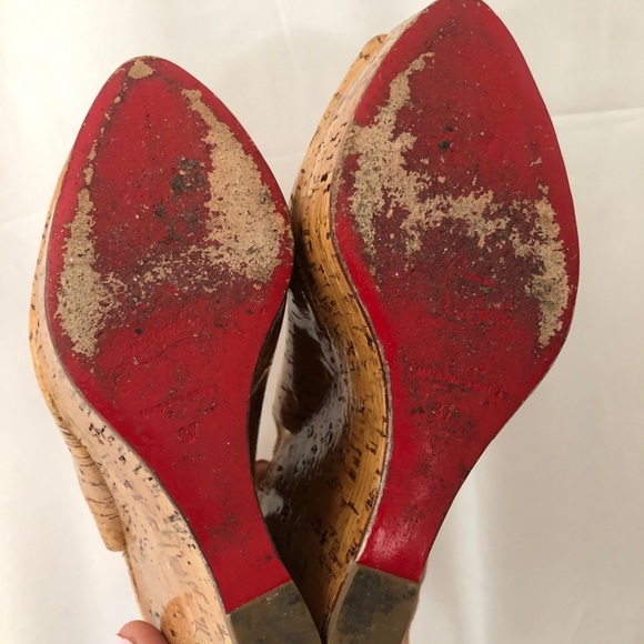 Christian Louboutin Cork Wedges - Picture 7 of 8